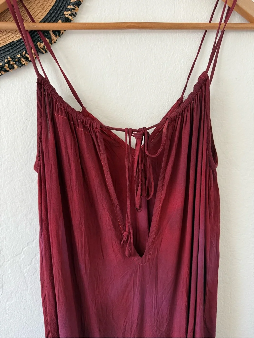 Acacia Swimwear Red Tie Dye Strappy Tank Top Cami XS Beachy Vacation - Picture 12 of 15